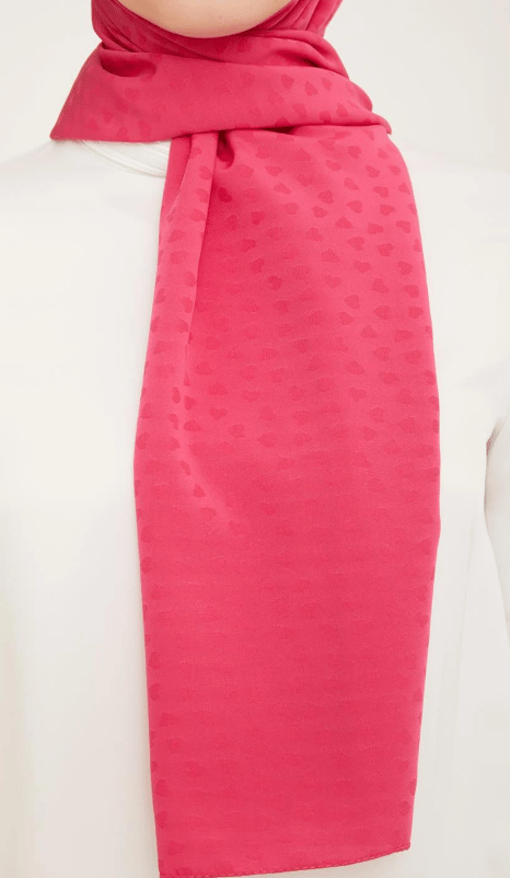 Armine Trend J.Capri Şal 4-04 - Kalpli Pembe