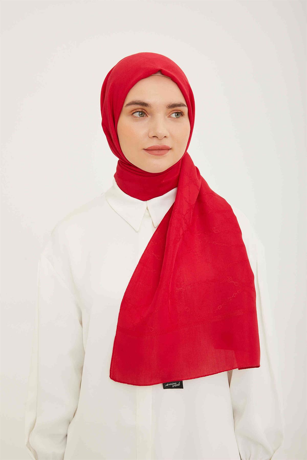 Armine Trend Koyu Şeker Pembesi Hazan Şal 1-21226