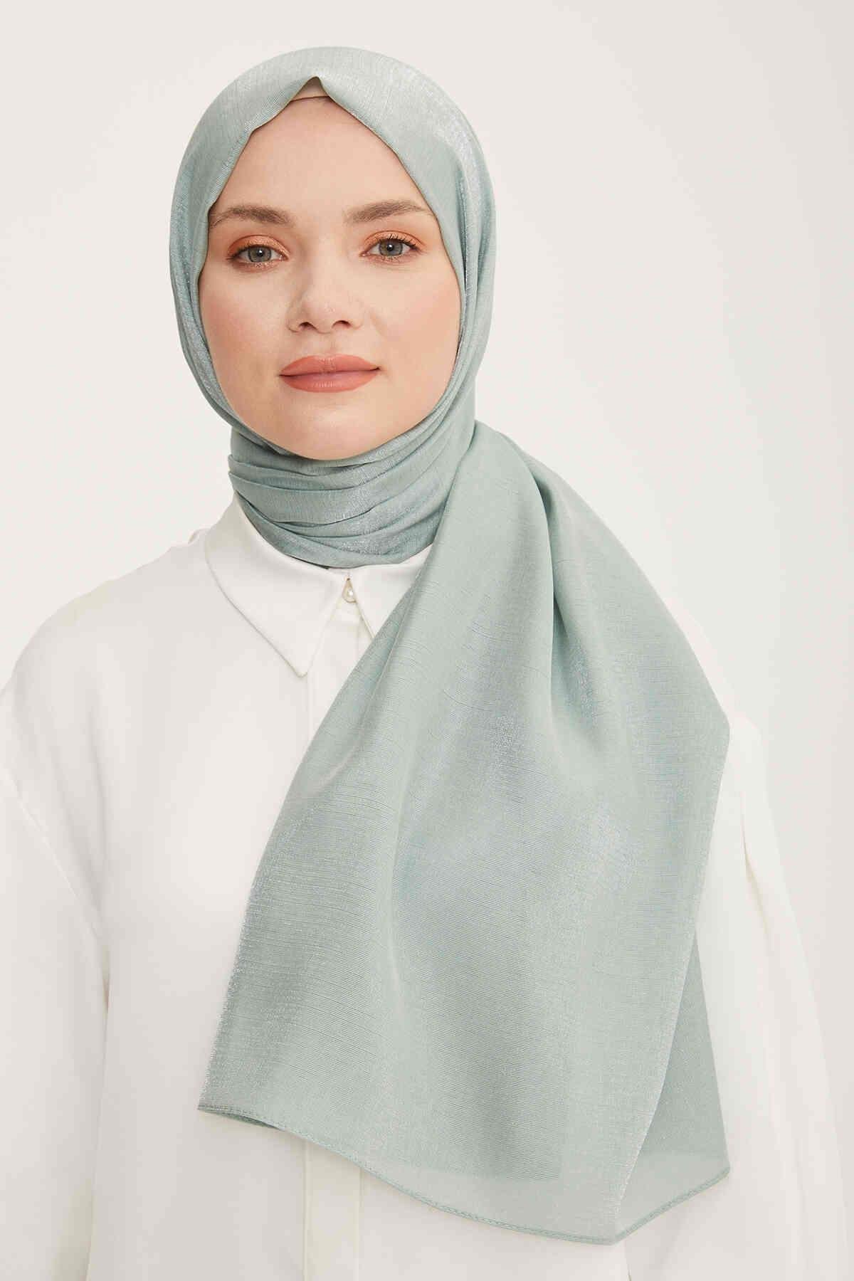 Armine Trend Mint Yeşili Pırıltı Şal 1-23044