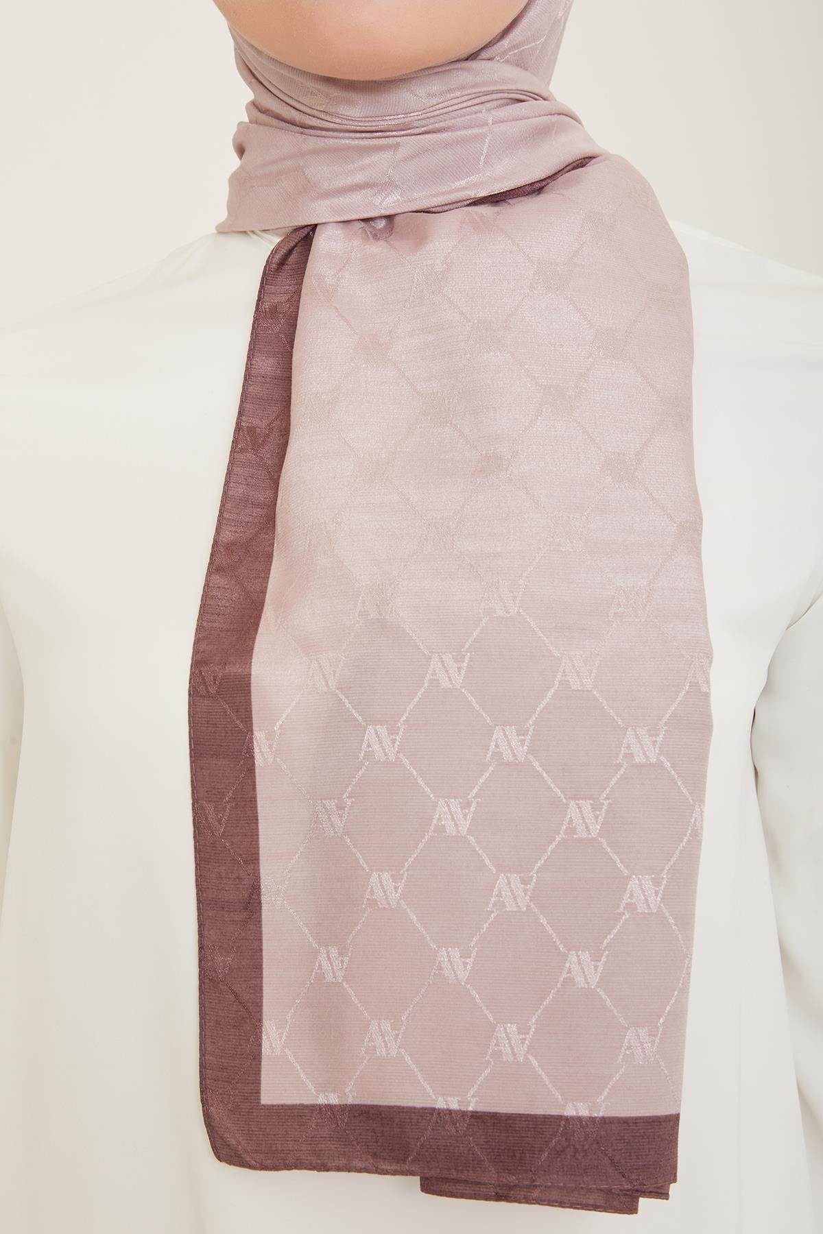 Armine Trend Monogram Şal 2-123 - Lila