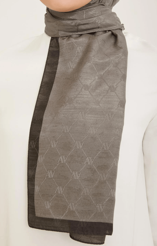 Armine Trend Monogram Şal 2-131 - Antrasit