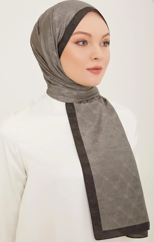 Armine Trend Monogram Şal 2-131 - Antrasit