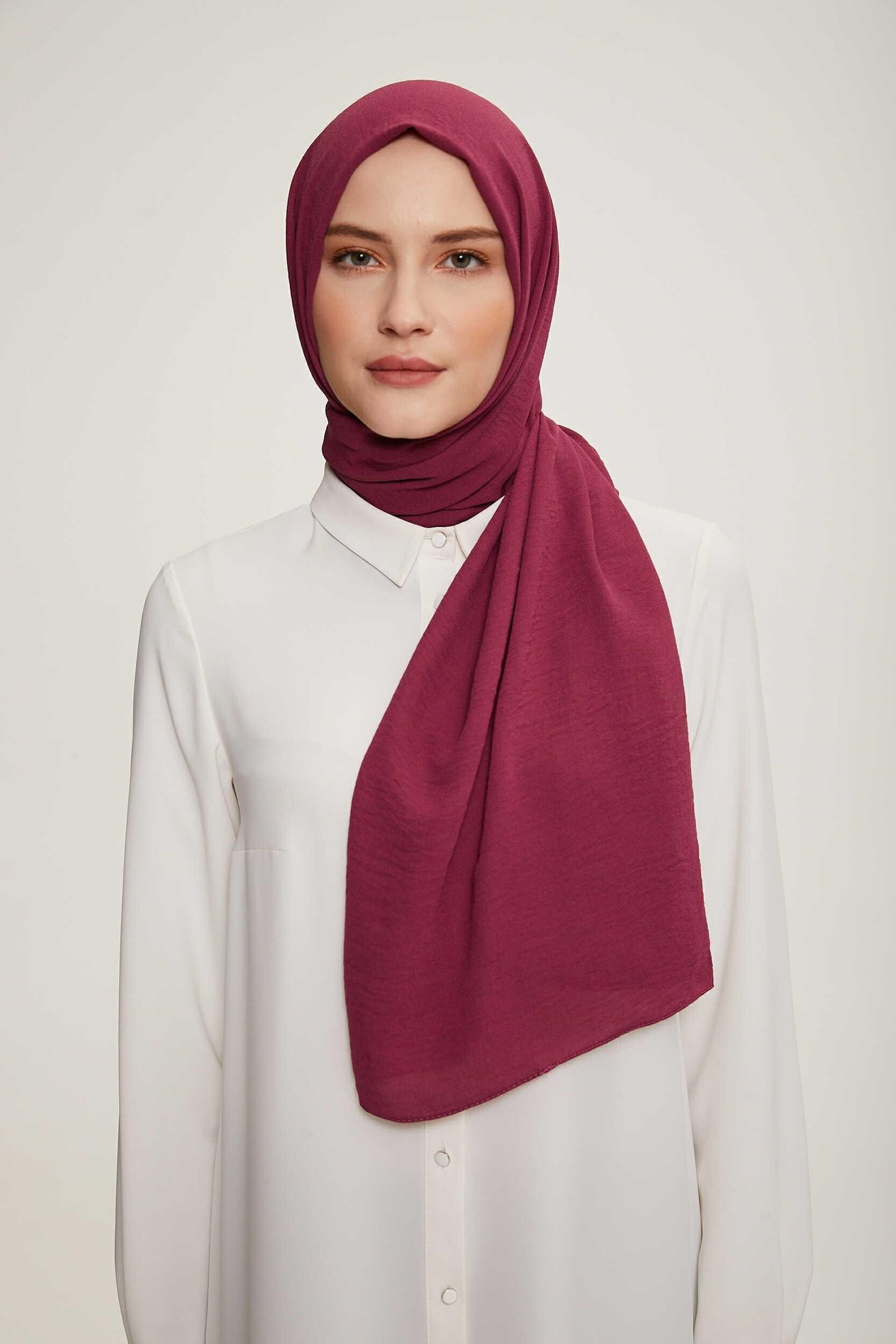 Armine Trend Mor Tek Renk Cazz Şal 4034