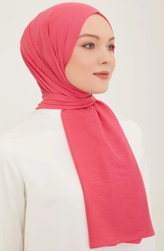 Armine Trend Naturel Soft Şal 23 Pembe Düz Renk