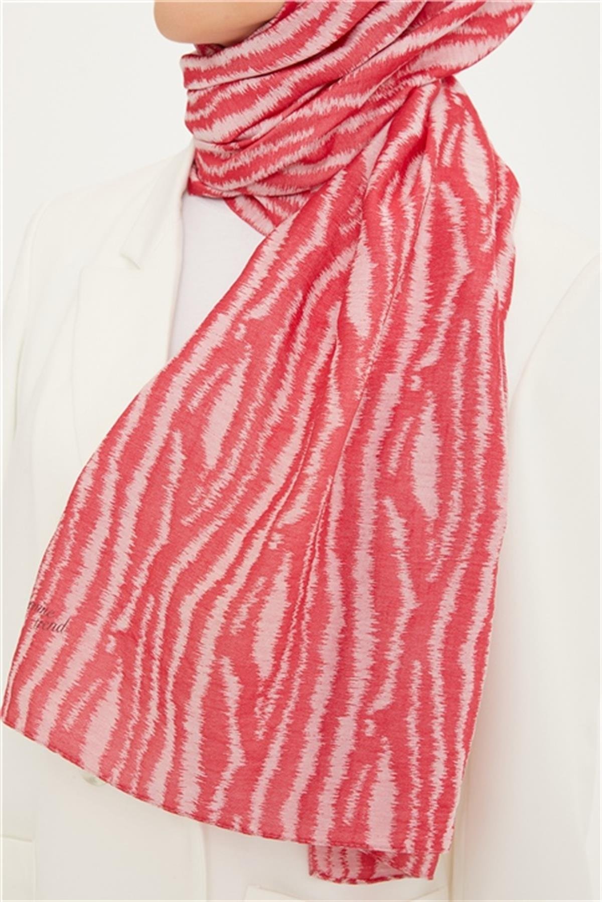 Armine Trend Pembe Pure Lina Şal 14-21226