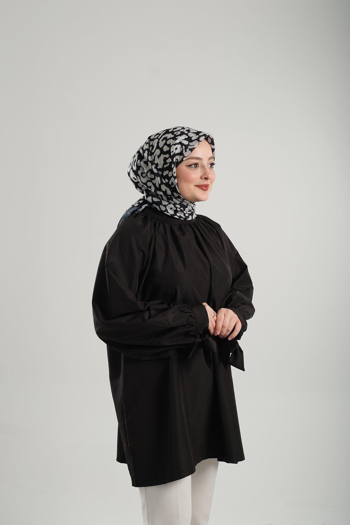 Beyaz Desenli Eşarp Kesik Elyaf Pamuksu Leopar Dijital Baskılı 202206_42