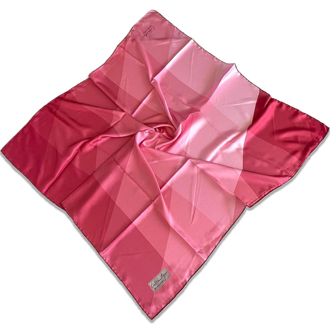 Defolu Polyester La Boutique Pembe Karma Desen Eşarp 1848-03  34553