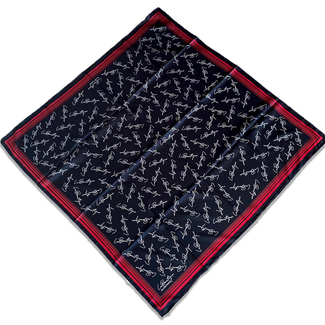 Defolu Polyester La Boutique Siyah Karma Desen Eşarp 1164-03  34771
