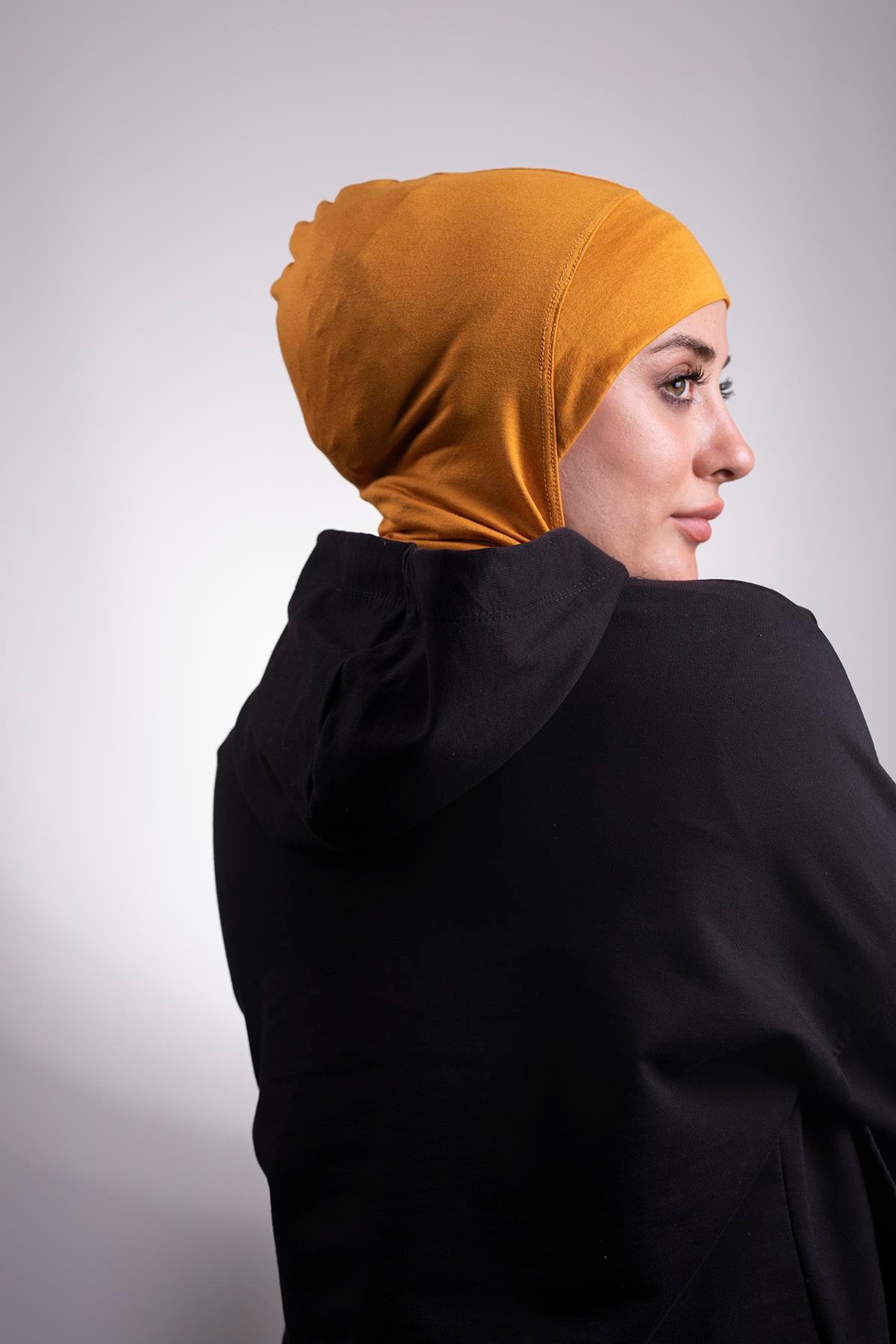 Gold Pratik Hazır Geçmeli Bone Viskon Kumaş Hijab Spor 2106_03