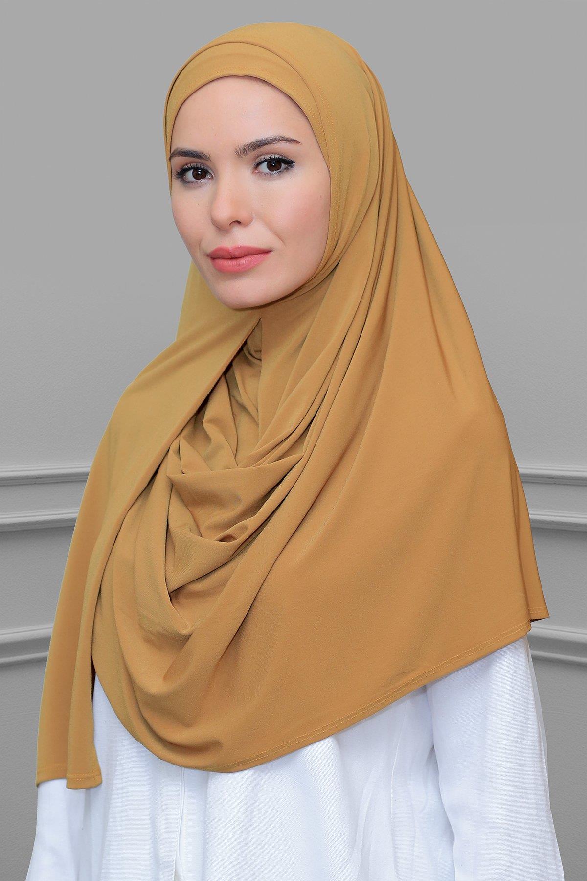 Gold Pratik Hazır Geçmeli Malezya Şal Sandy Kumaş Sade 1851_03