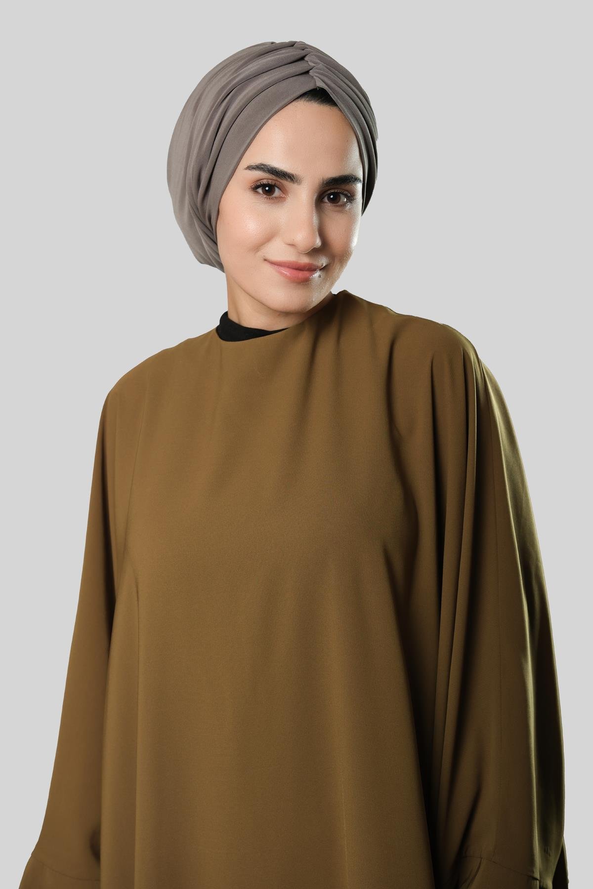 Koyu Vizon Drapeli Salaş Tesettür Bone Sandy Büzgülü 2315_38