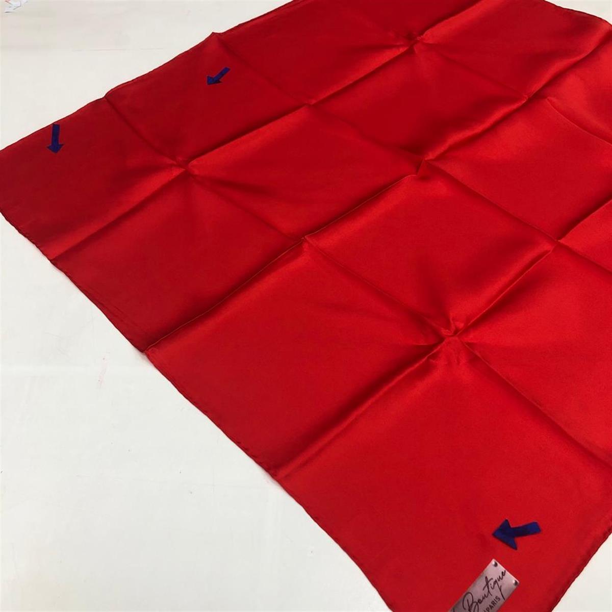 La Boutique Defolu Kırmızı Sura İpek Eşarp 23297