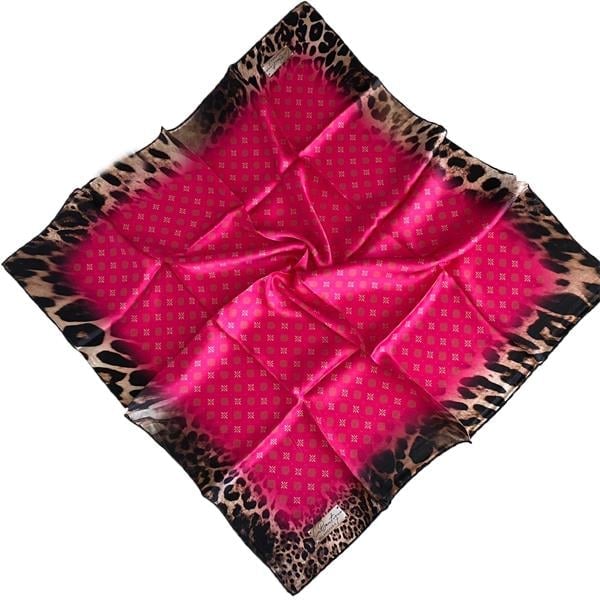La Boutique Defective Satin 35525 Pink Leopard Mixed Pattern