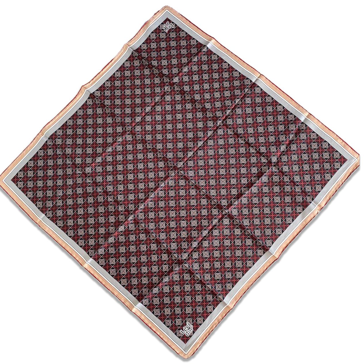 Levidor Twill Silk Scarf 35030 Black Mixed Pattern