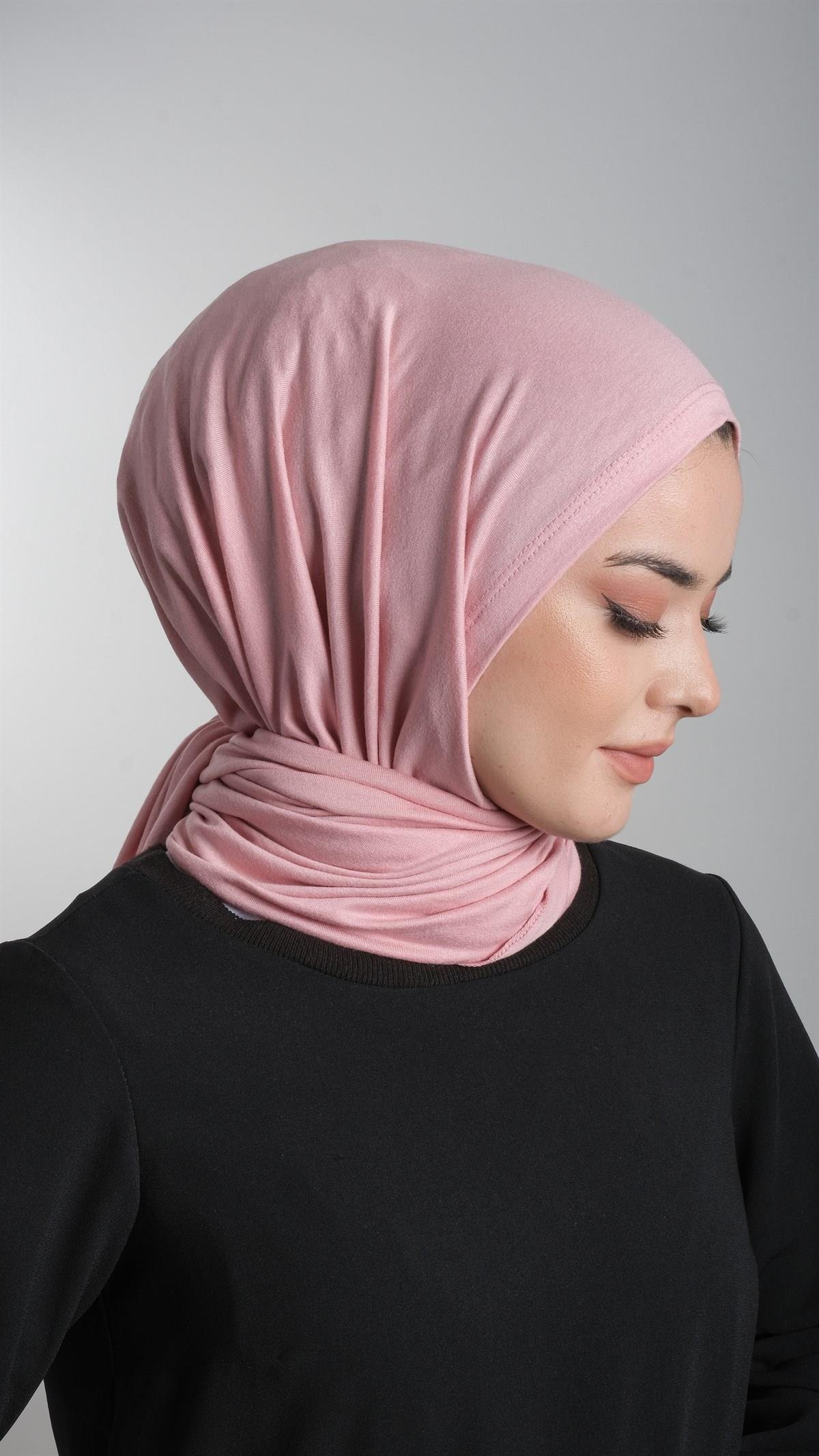Pembe Pratik Hazır Geçmeli Şal Viskon Kumaş Penye Şal 2108_04