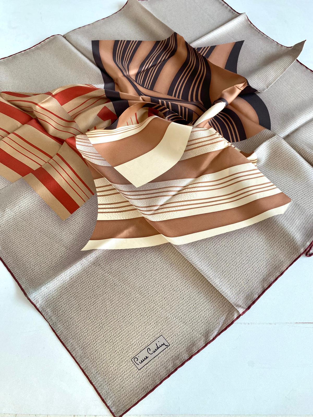 Pierre Cardin Defolu Tivil İpek Eşarp 42387 Bej Karışık Desen 8262438-942