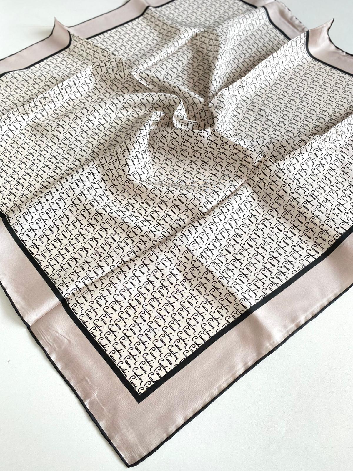 Pierre Cardin Tivil İpek Eşarp 8586438-915-48185 Krem Karışık Desen