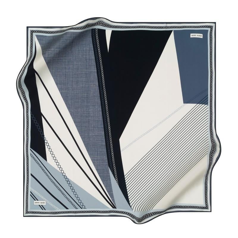 Pierre Cardin Tivil İpek Eşarp 8820438-922-35604 Lacivert Karışık Desen