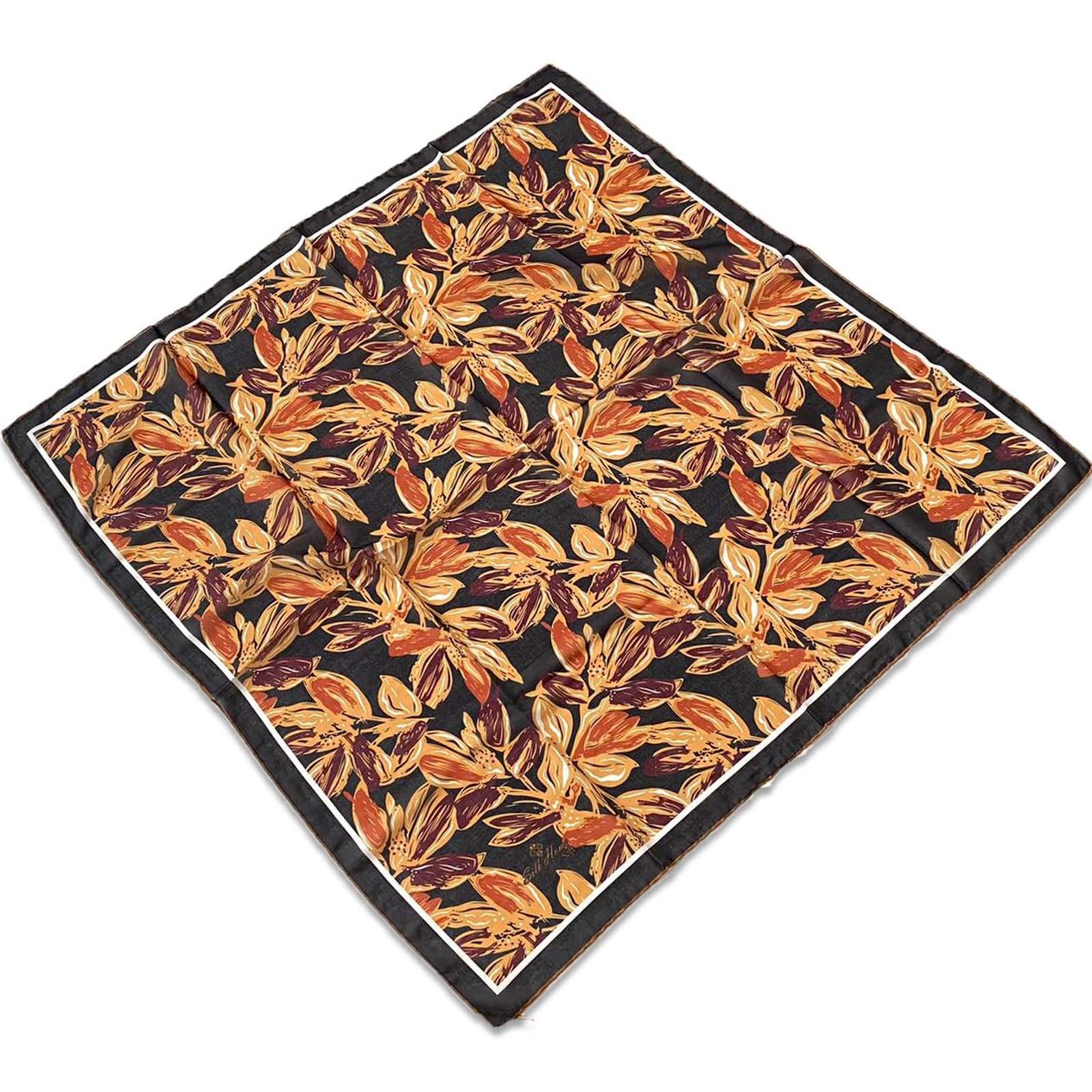 Silk Home Kızıl Kahve-Hardal Çiçek Desen Soft Eşarp 73055-23