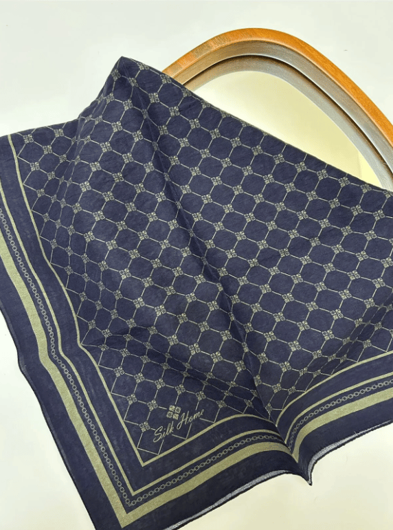 Silk Home Olinda Eşarp IST22.00.48001.17 Morcivert Monogram Desen
