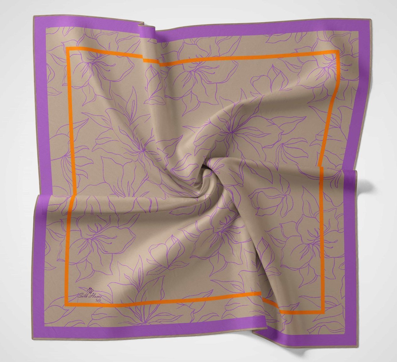 Silk Home Soft Eşarp 40617 Mor Karışık Desen 