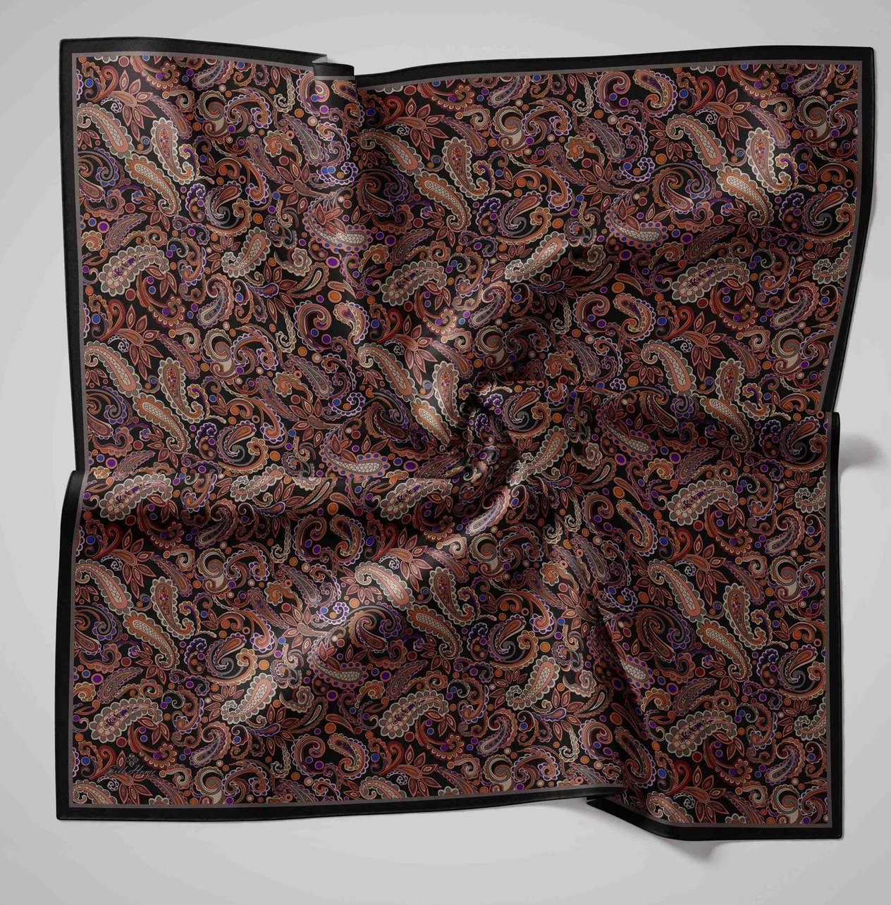 Silk Home Soft Eşarp 45837 Füme Karışık Desen 