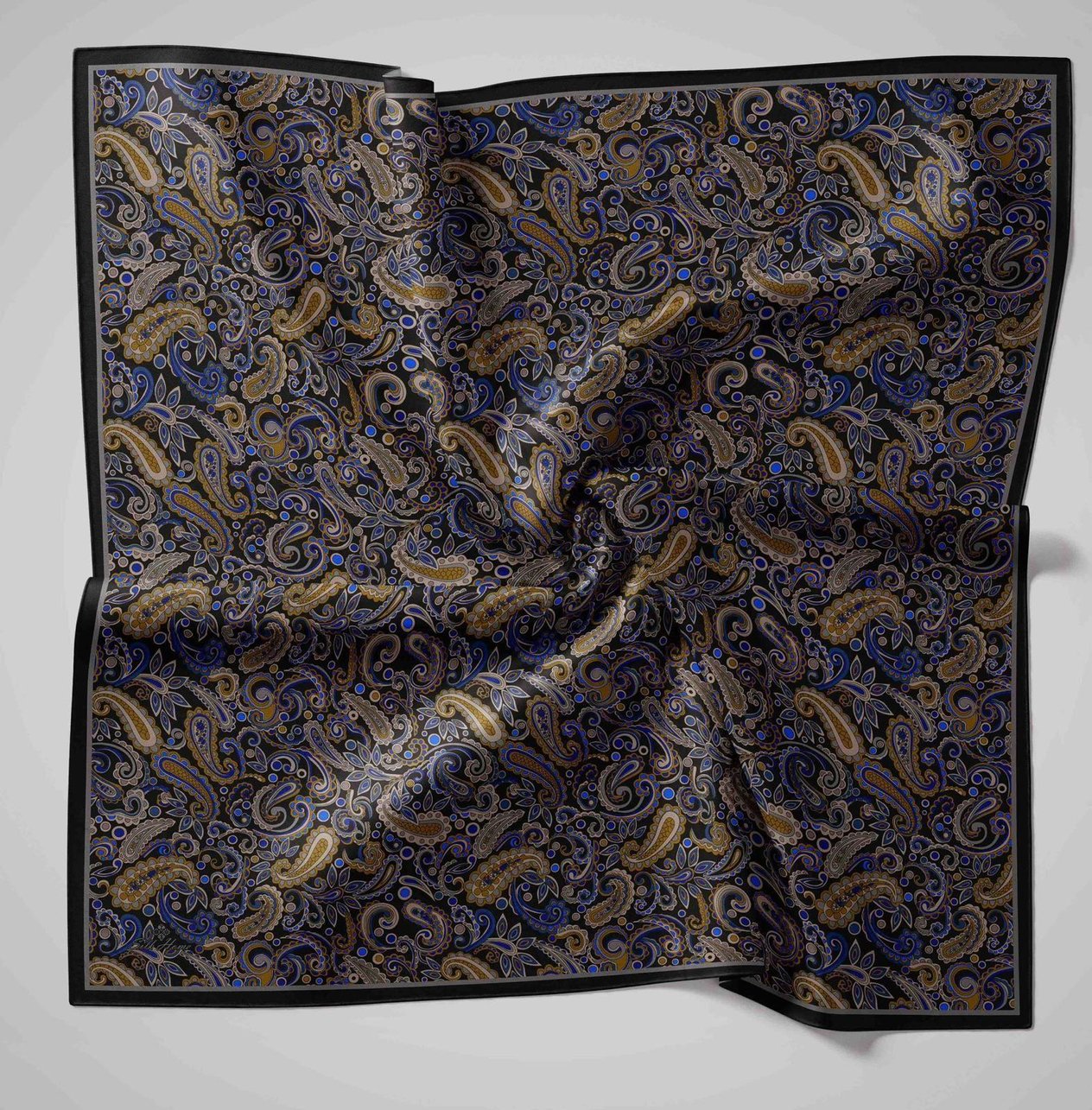 Silk Home Soft Eşarp 45865 Mavi Karışık Desen 