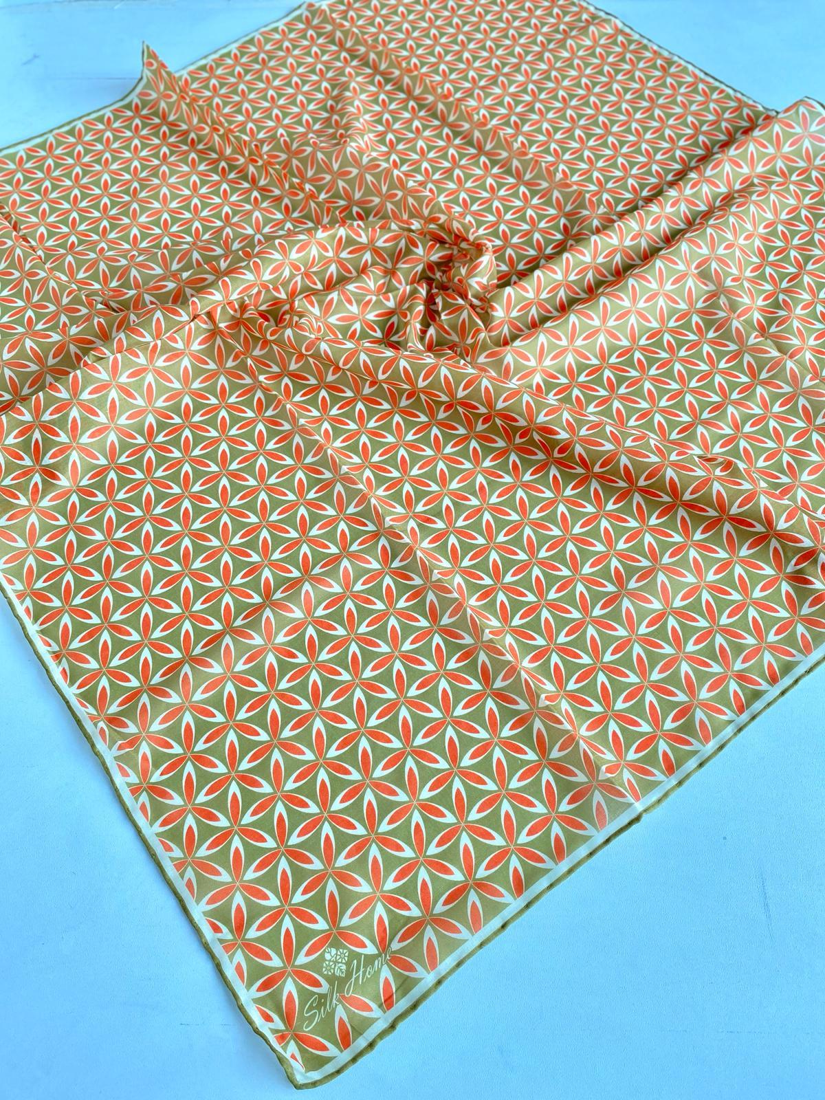 Silk Home Soft Eşarp 46627 Yeşil Karışık Desen