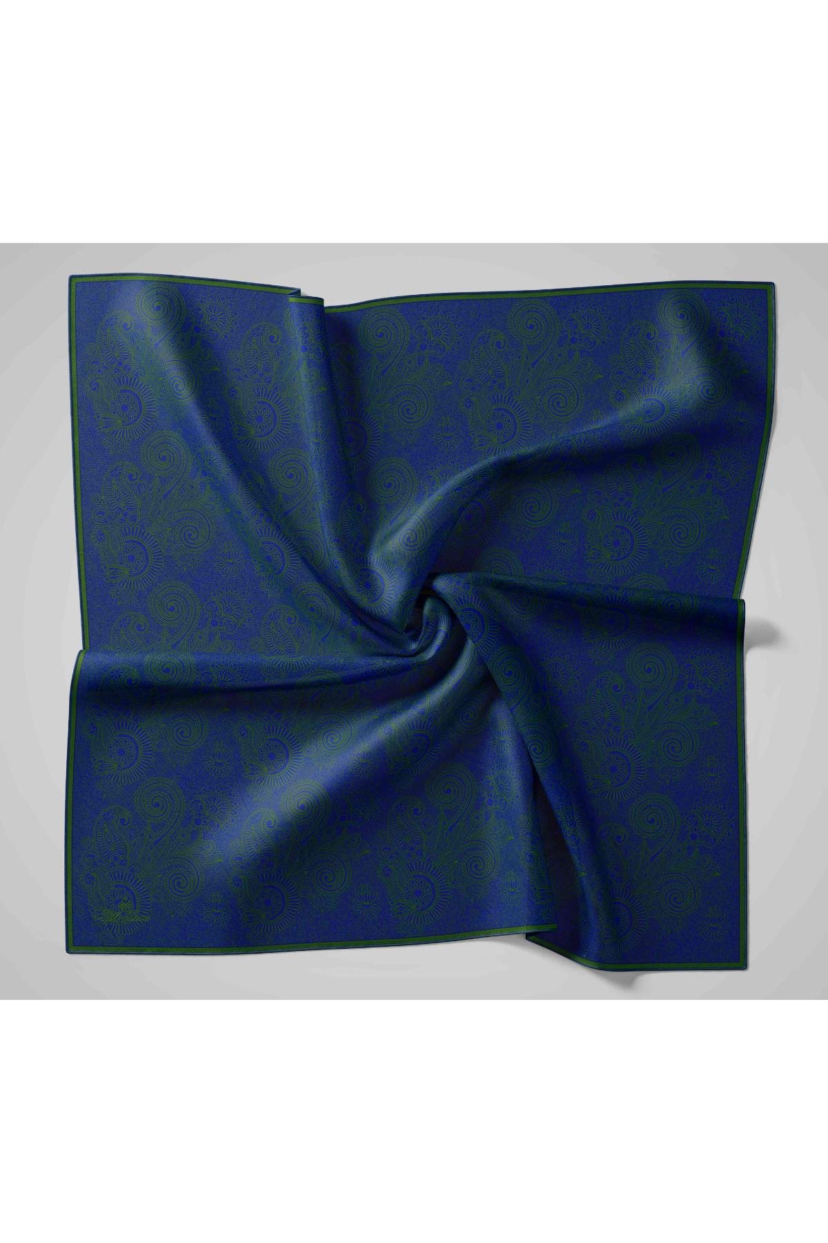 Silk Home Soft Eşarp 48888 Mavi Karışık Desen 