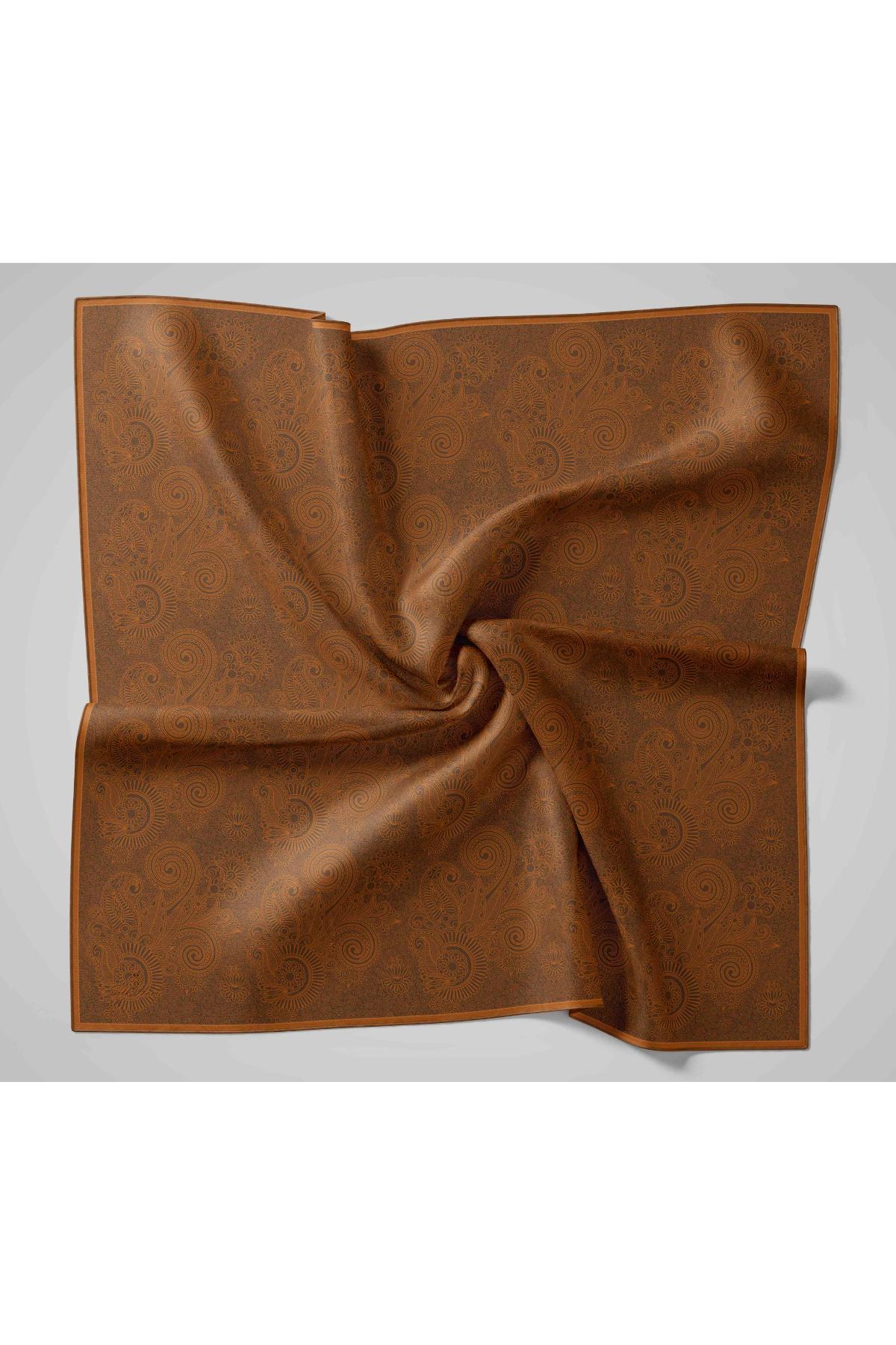 Silk Home Soft Eşarp 48891 Kahverengi Karışık Desen 