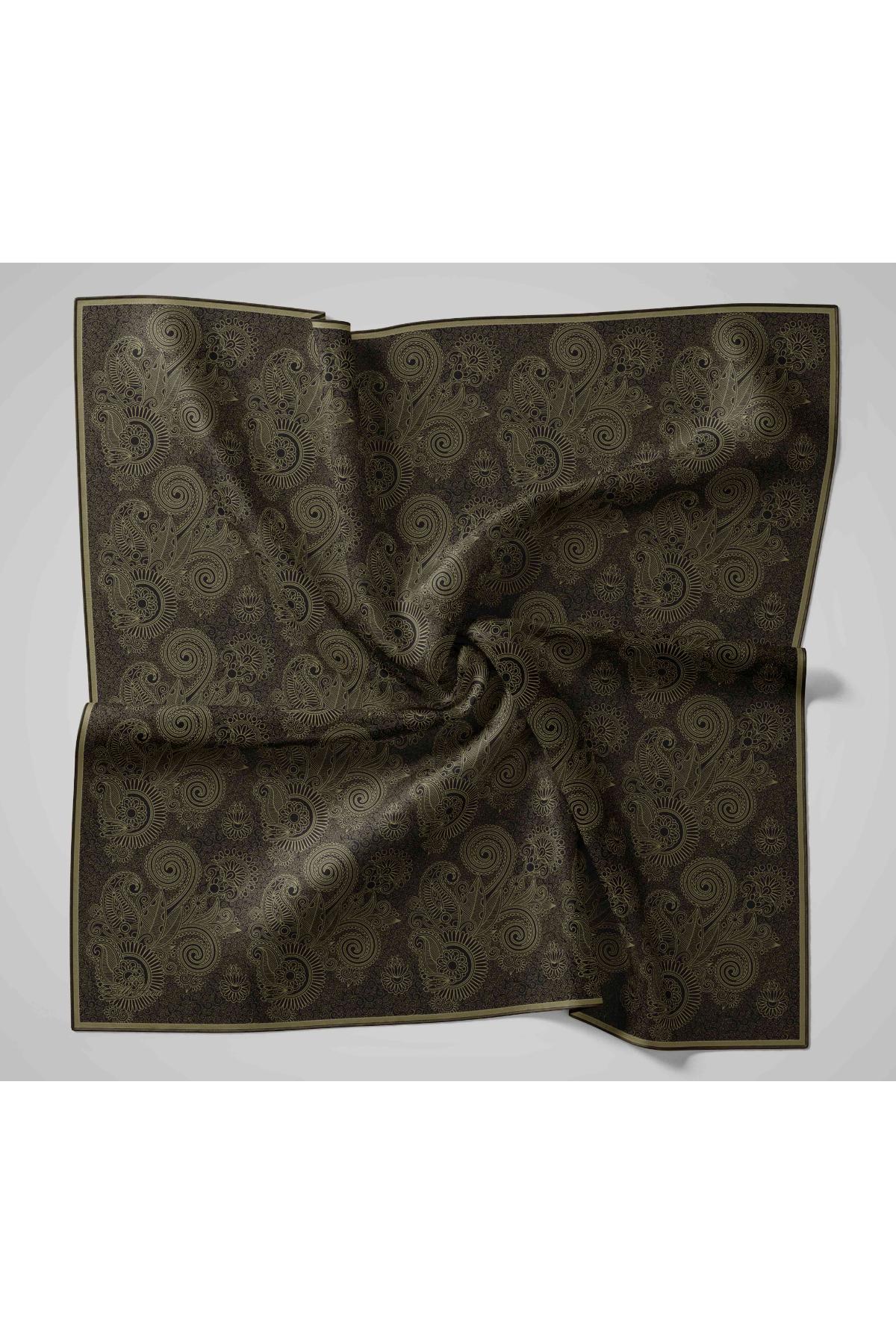 Silk Home Soft Eşarp 48895 .Siyah Karışık Desen 