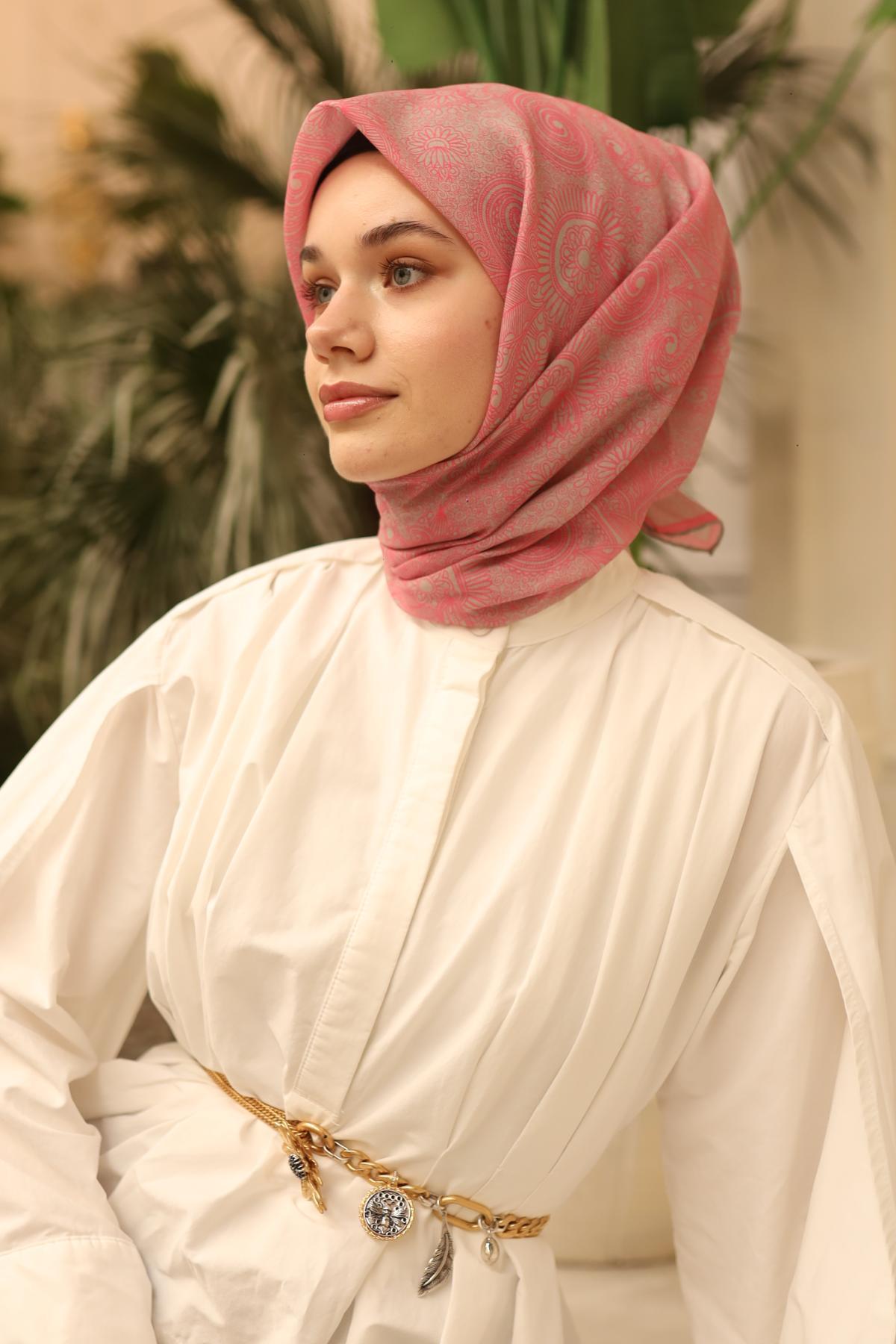 Silk Home Soft Eşarp 48898 Gri Karışık Desen 