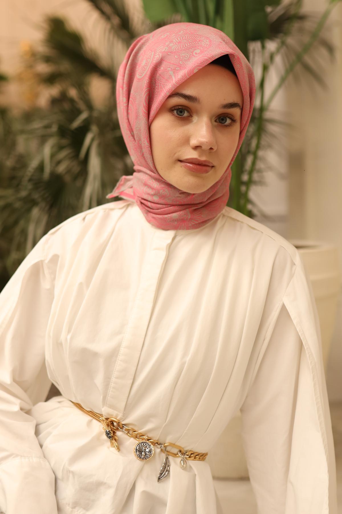 Silk Home Soft Eşarp 48898 Gri Karışık Desen 