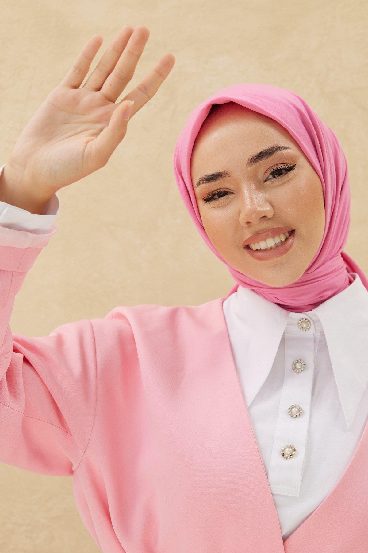 Silk Home Tensel Aerobin Eşarp 36793 Şeker Pembe Düz Renk 