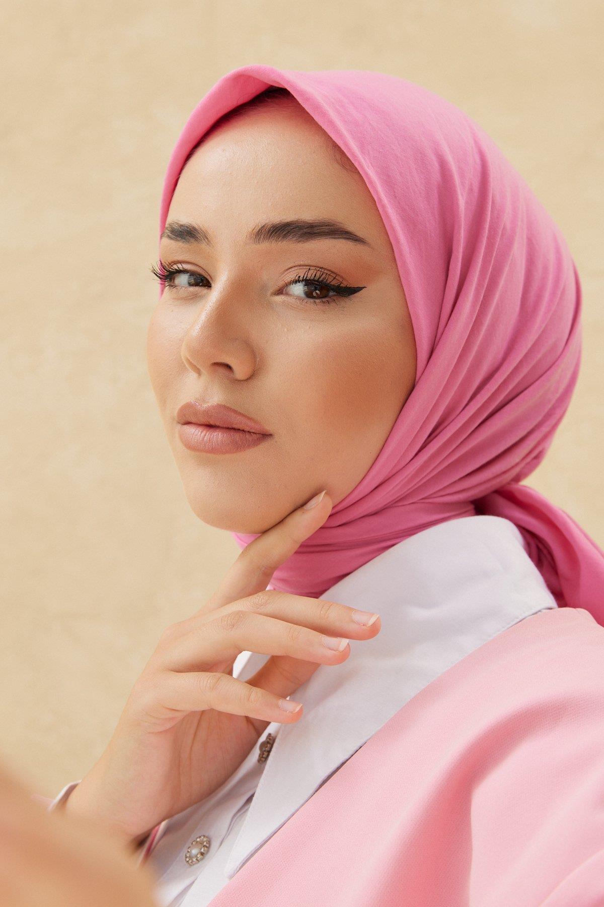Silk Home Tensel Aerobin Eşarp 36793 Şeker Pembe Düz Renk 