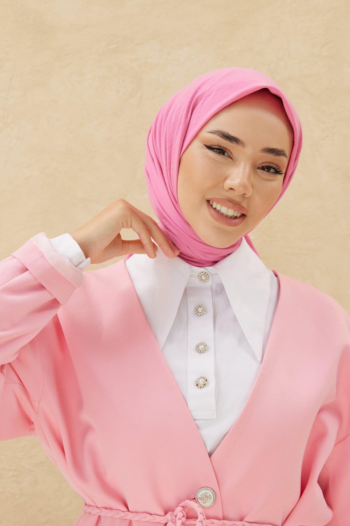 Silk Home Tensel Aerobin Eşarp 36793 Şeker Pembe Düz Renk 