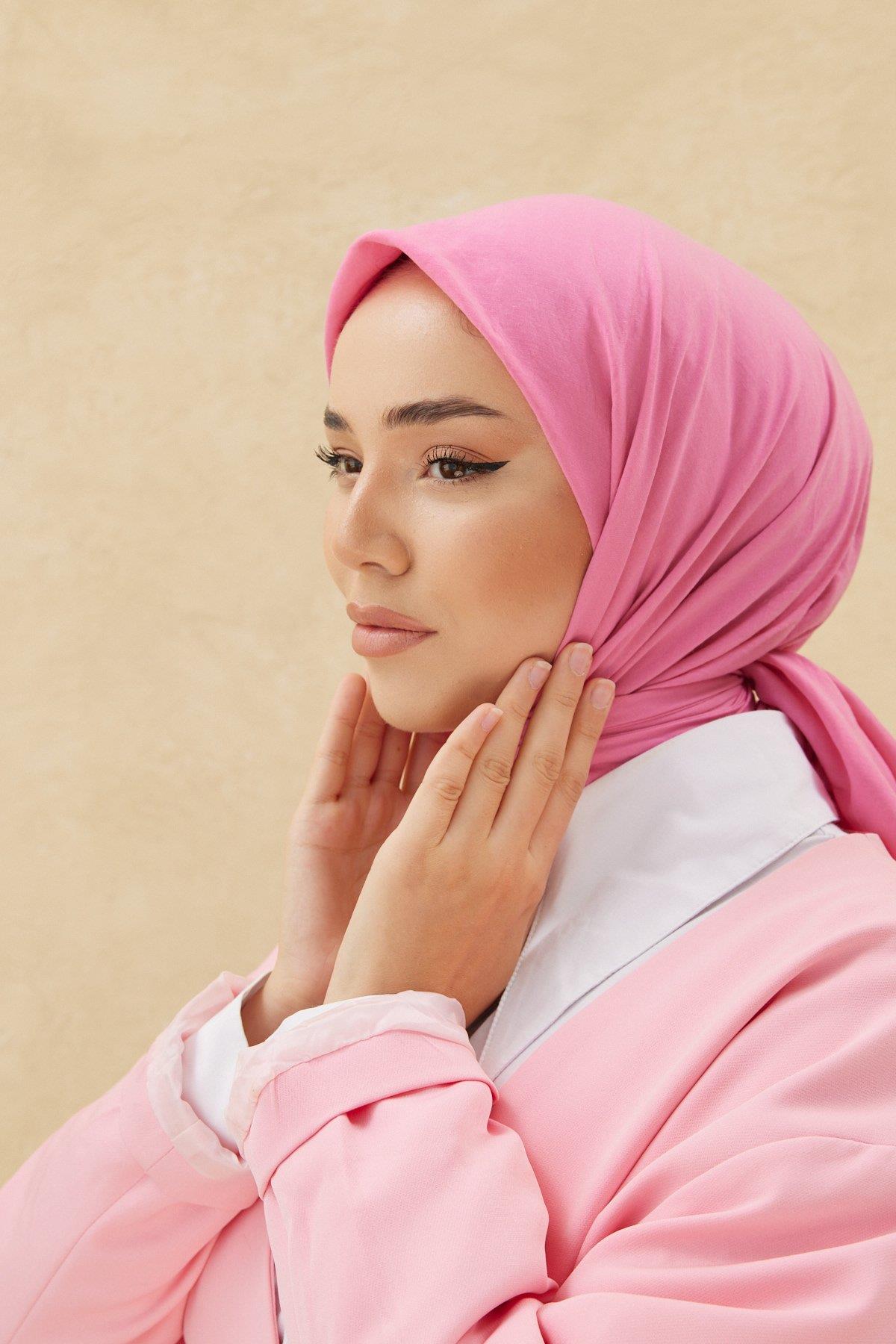 Silk Home Tensel Aerobin Eşarp 36793 Şeker Pembe Düz Renk 