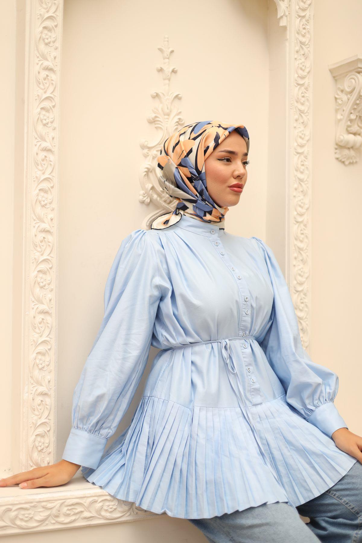 Silk Home Tivil İpek Eşarp 11439-34 Koyu Lacivert Karışık Desen