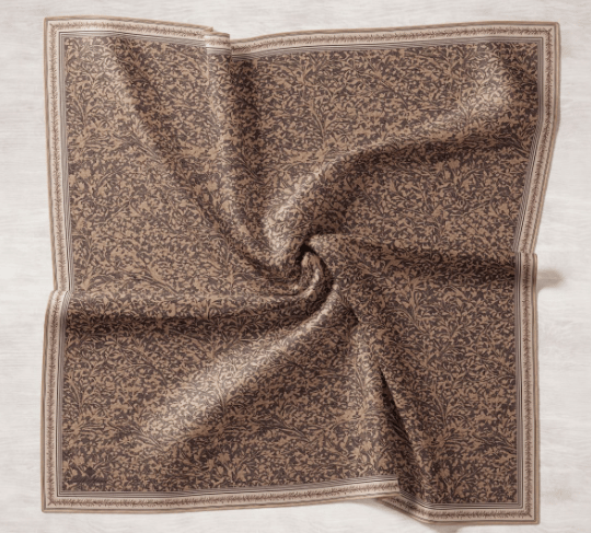 Silk Home Tivil İpek Eşarp 11459-01 Vizon Karışık Desen