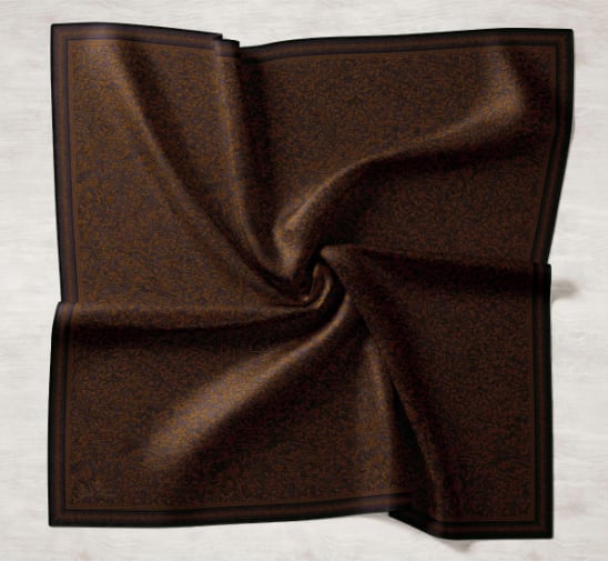 Silk Home Tivil İpek Eşarp 11459-15 Lacivert Karışık Desen