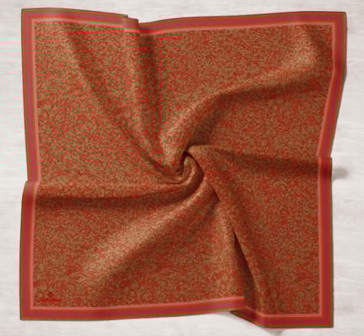 Silk Home Tivil İpek Eşarp 11459-41 Turuncu Karışık Desen