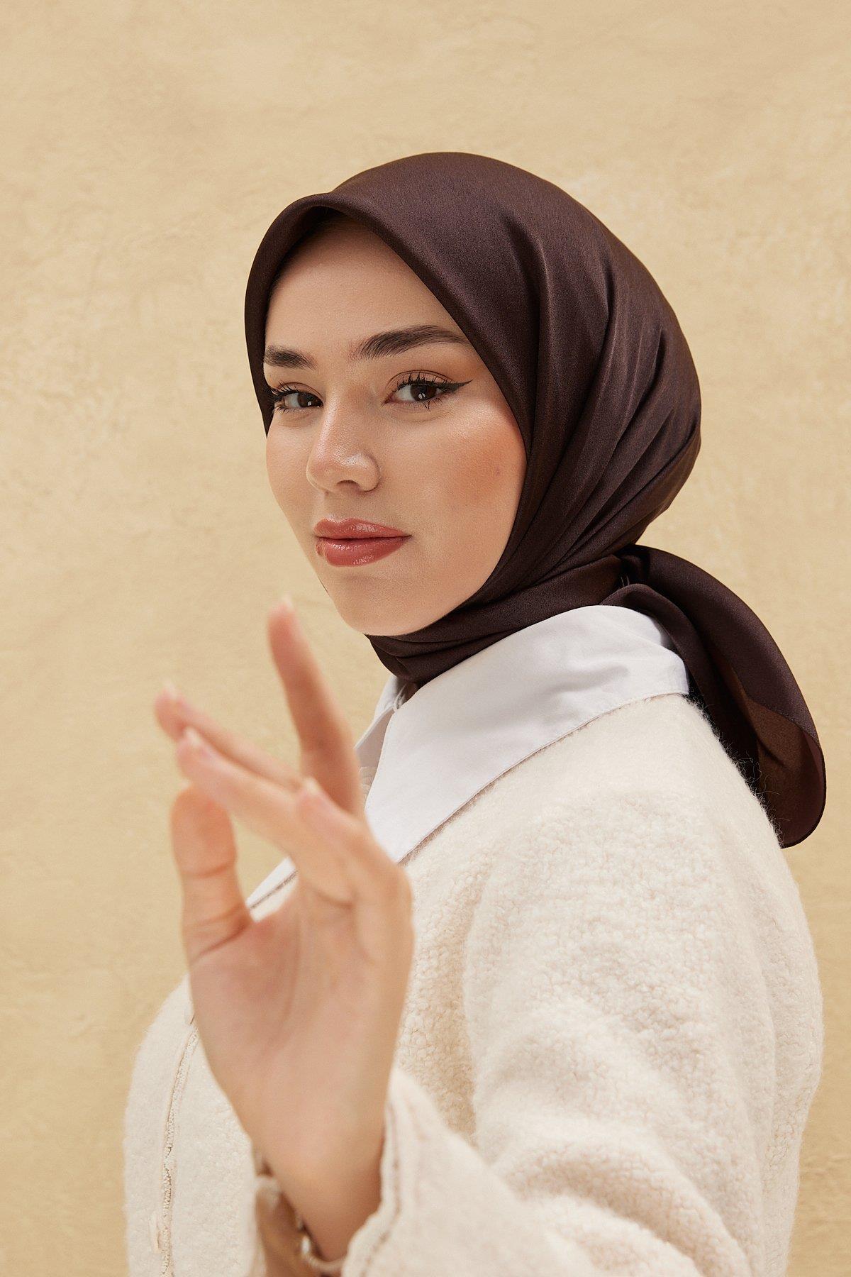 Silkhome Shiny Acı Kahve Işıltılı Eşarp 32758