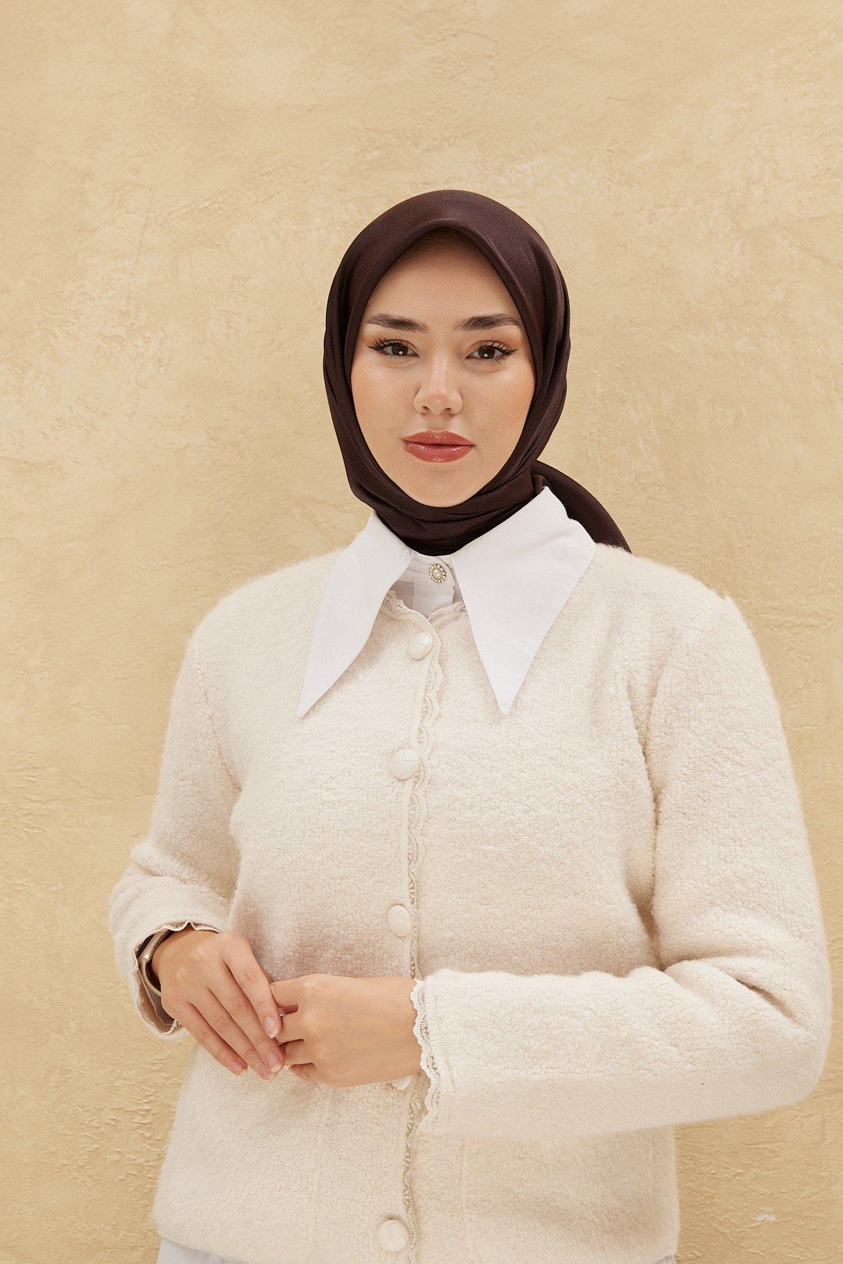 Silkhome Shiny Acı Kahve Işıltılı Eşarp 32758
