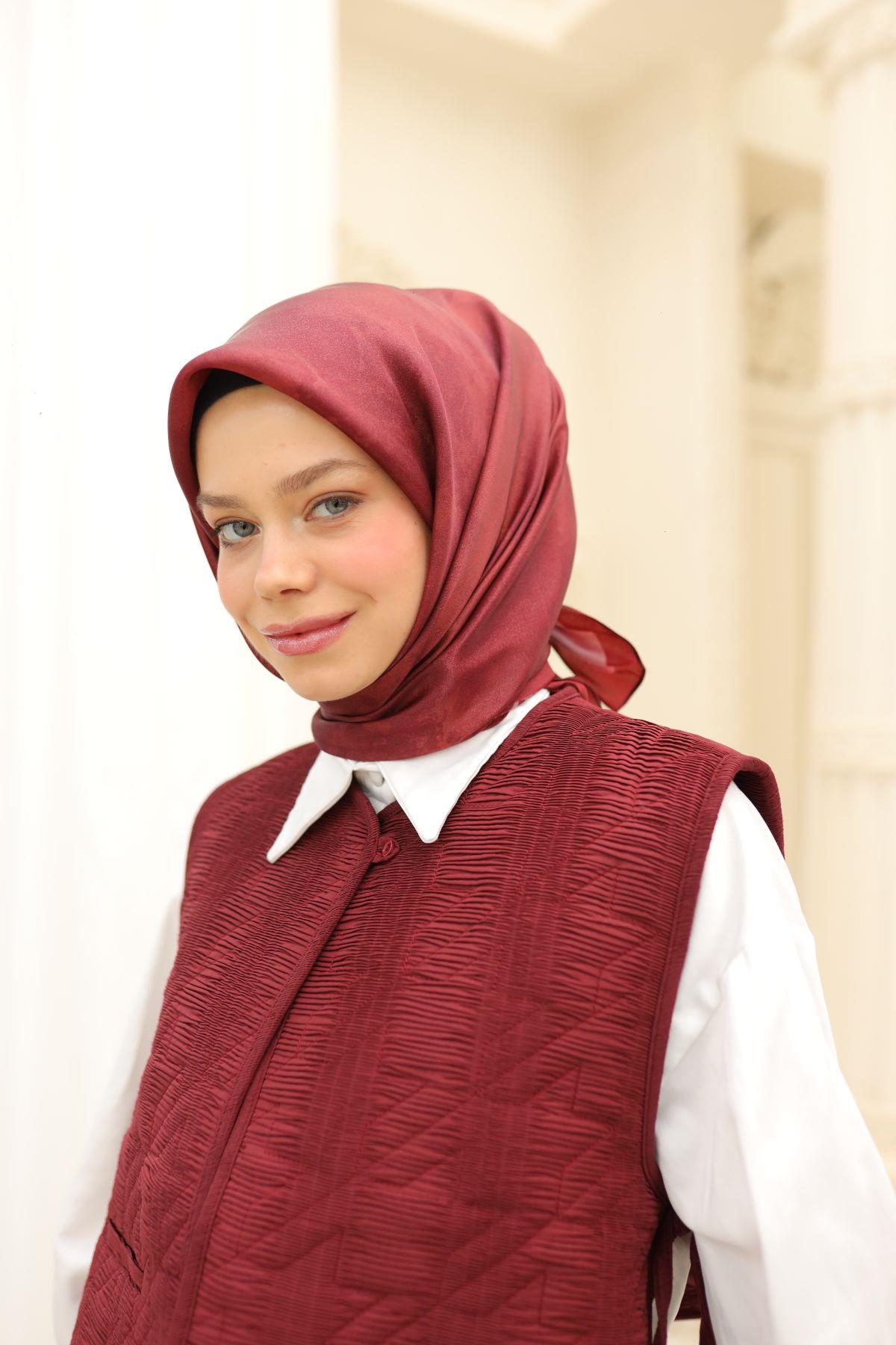 Silkhome Shiny Bordo, Açık Bordo Işıltılı Eşarp IST75002-63