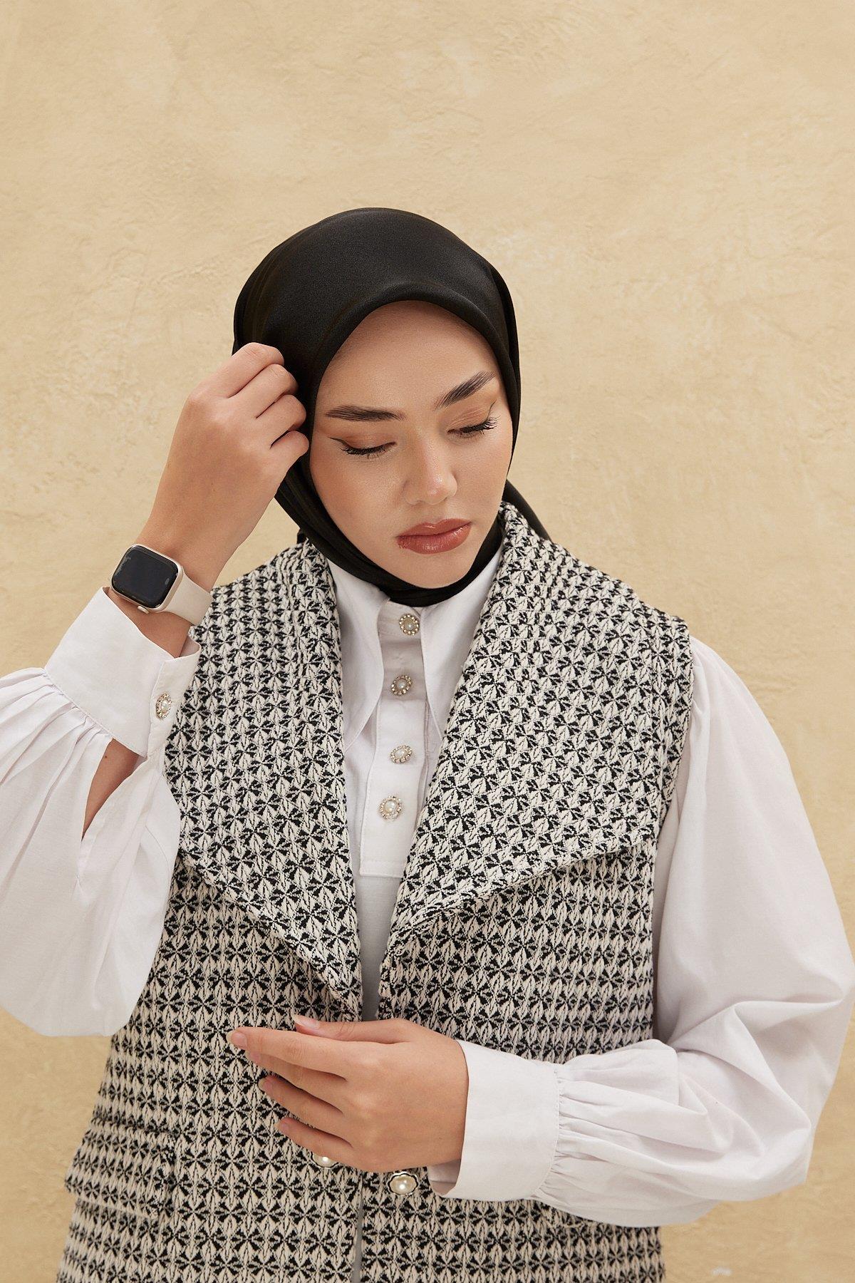 Silkhome Shiny Siyah Işıltılı Eşarp 32757