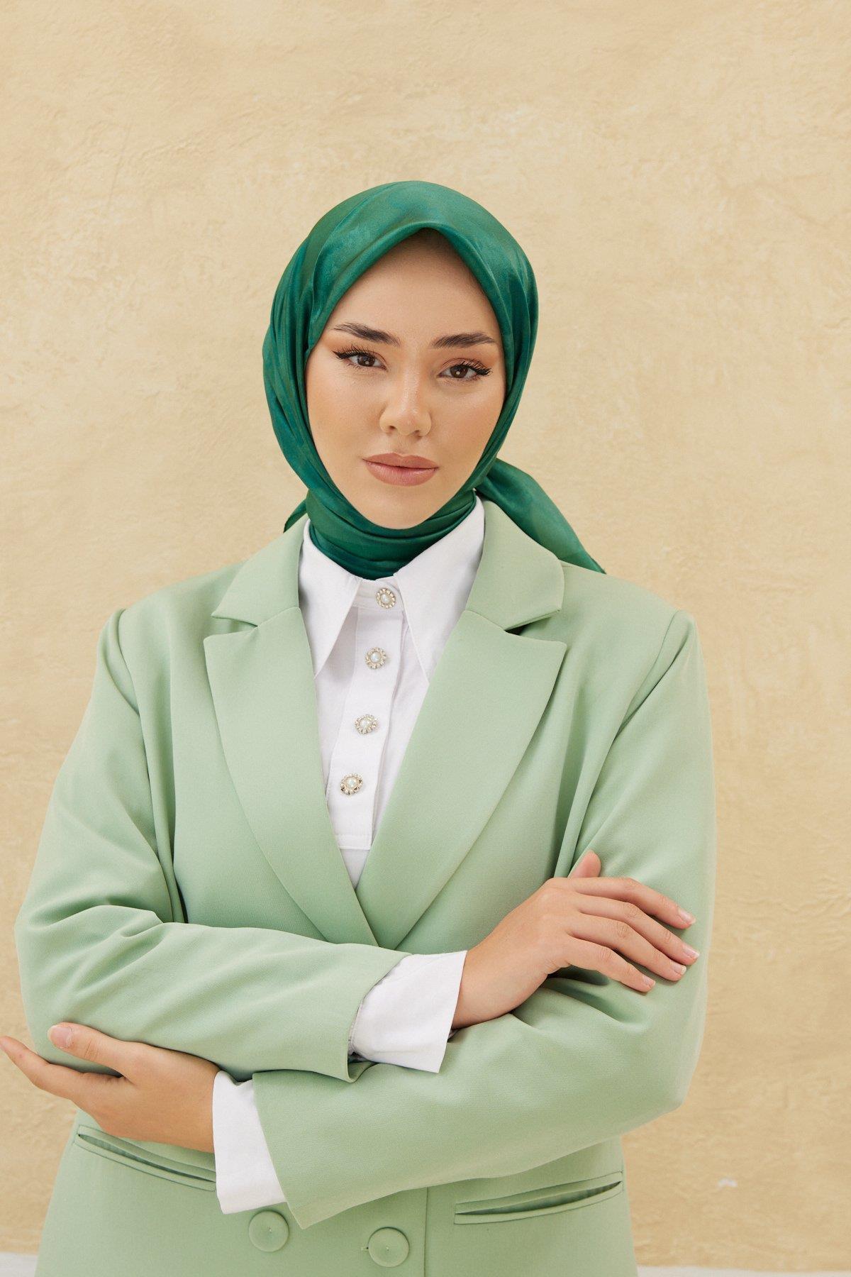 Silkhome Shiny Yeşil Işıltılı Eşarp 32744