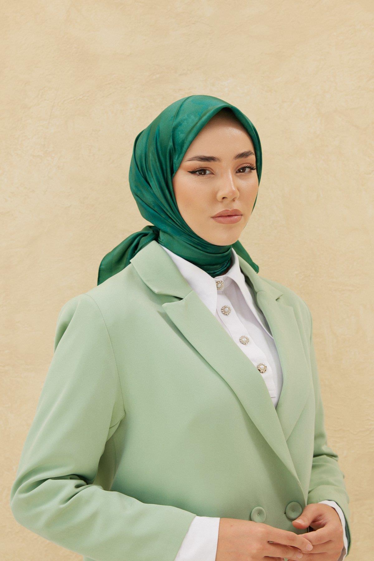 Silkhome Shiny Yeşil Işıltılı Eşarp 32744
