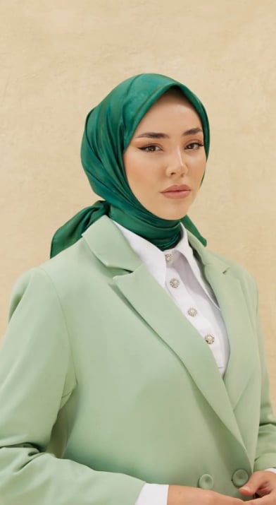Silkhome Shiny Yeşil Işıltılı Eşarp 32752