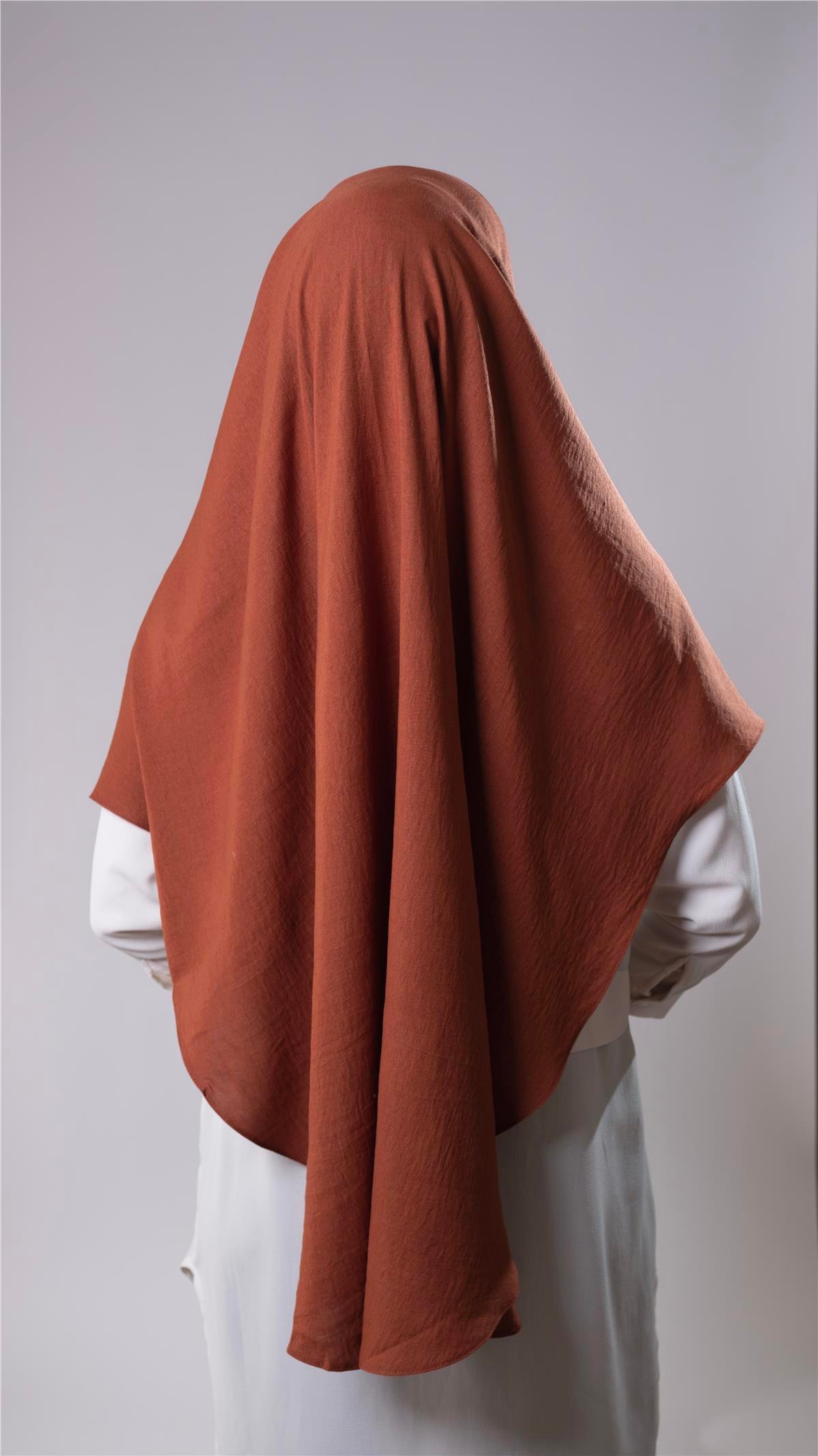 Taba Pratik Hazır Geçmeli Tesettür Eşarp Pamuk Caz Kumaş Tek Katlı Çapraz Hijab 2305_33