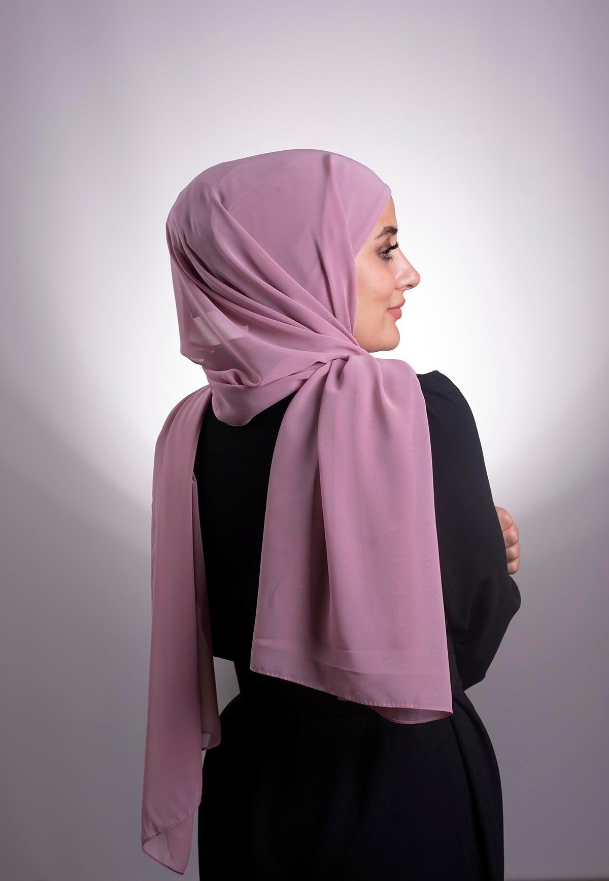 Violet Pratik Hazır Geçmeli Şal Şifon Boru Boneli 3001_21
